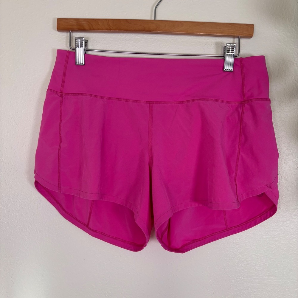 Lululemon hotty hot pink shorts size 8 medium 28" waist workout shorts